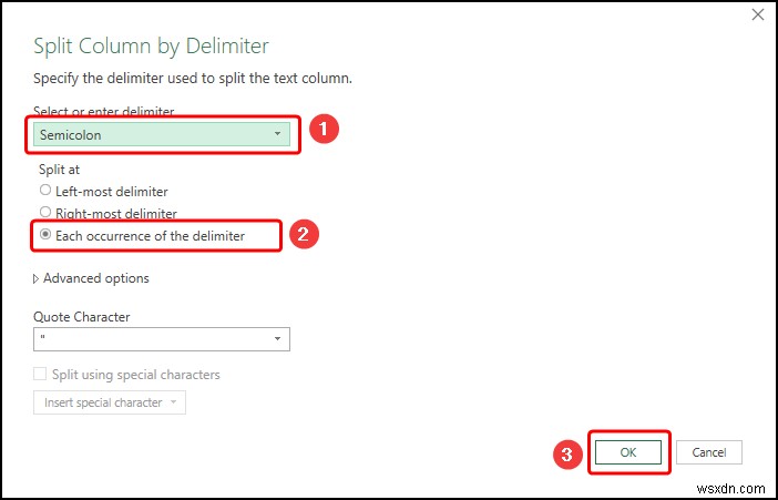Excelで複数の区切り記号を含むテキストを列に分割する方法6選