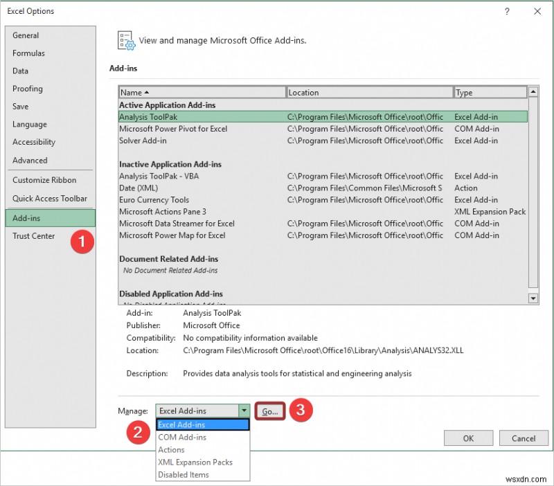 Excelでサンプルごとの行数を指定したANOVA（分散分析）を実行する2つの簡単な方法