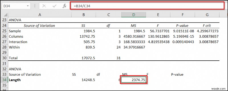 ExcelでネストされたANOVA（入れ子分散分析）を実行する方法｜具体例付きの詳細解説