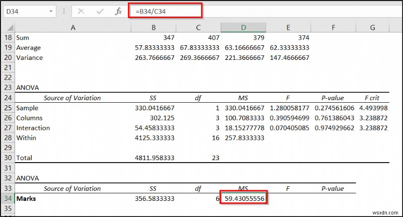 ExcelでネストされたANOVA（入れ子分散分析）を実行する方法｜具体例付きの詳細解説