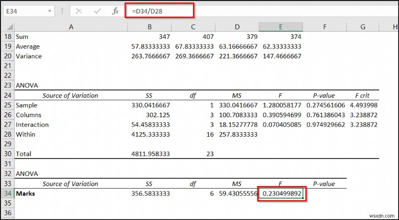ExcelでネストされたANOVA（入れ子分散分析）を実行する方法｜具体例付きの詳細解説