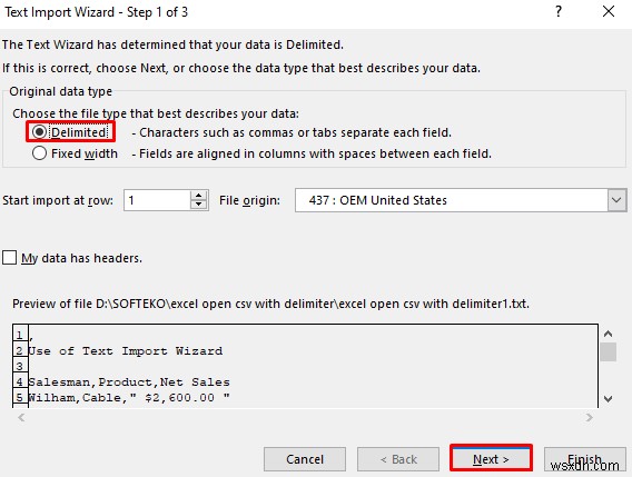 Excelで区切り記号(デリミタ)を指定してCSVファイルを開く6つの簡単な方法