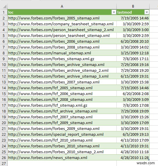 XMLファイルからExcelへデータを抽出する2つの簡単な方法