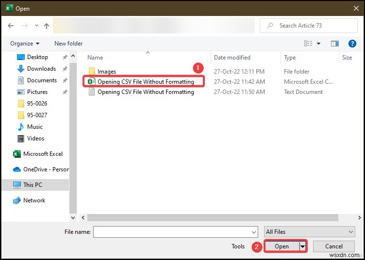 書式設定なしでCSVファイルをExcelで開く2つの簡単な方法