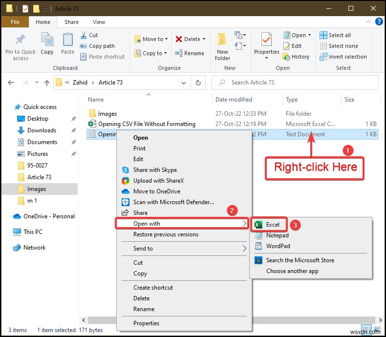 書式設定なしでCSVファイルをExcelで開く2つの簡単な方法