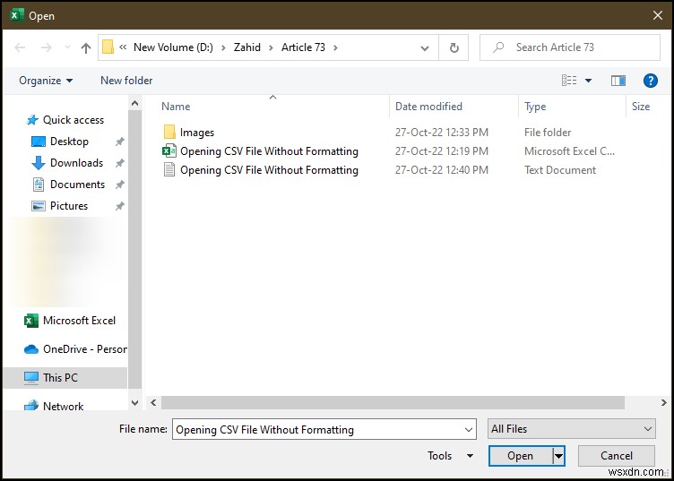 書式設定なしでCSVファイルをExcelで開く2つの簡単な方法