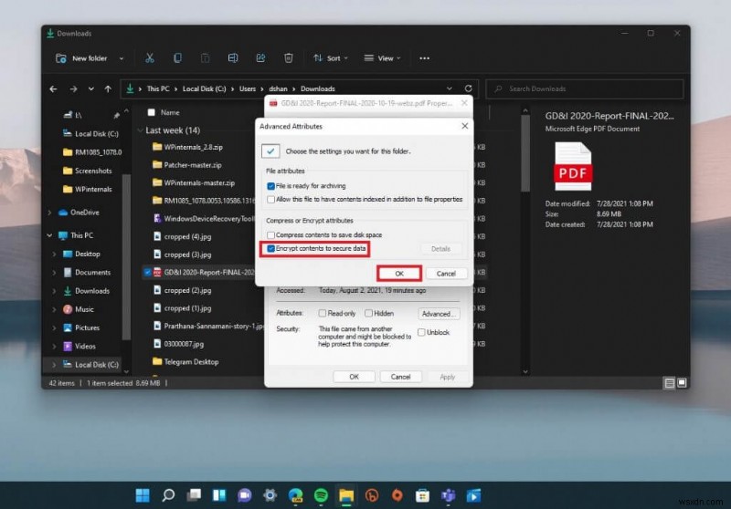 Windows 11でファイルやフォルダーを暗号化してパスワード保護する方法