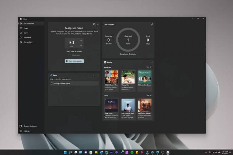 Windows 11 Devチャンネル向けビルド22000.160公開、フォーカスセッション搭載の時計アプリへ更新