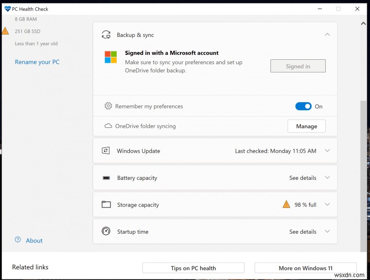 マイクロソフト、Windows 10ユーザーへ「PCヘルスチェック」アプリの自動展開を開始
