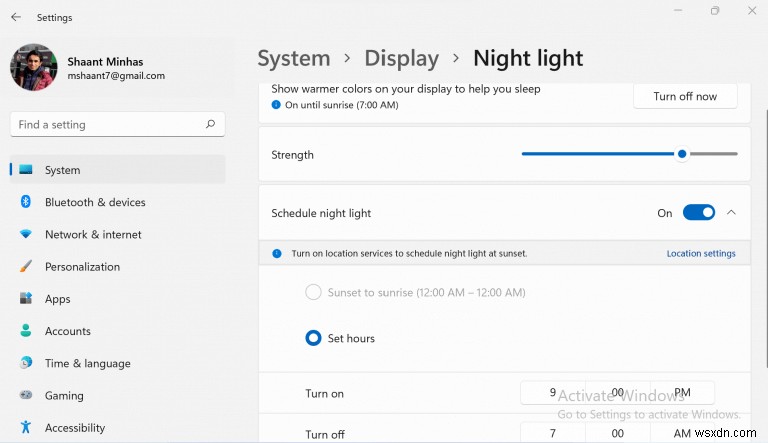 Windows 11でナイトライト(夜間モード)を有効化して活用する方法