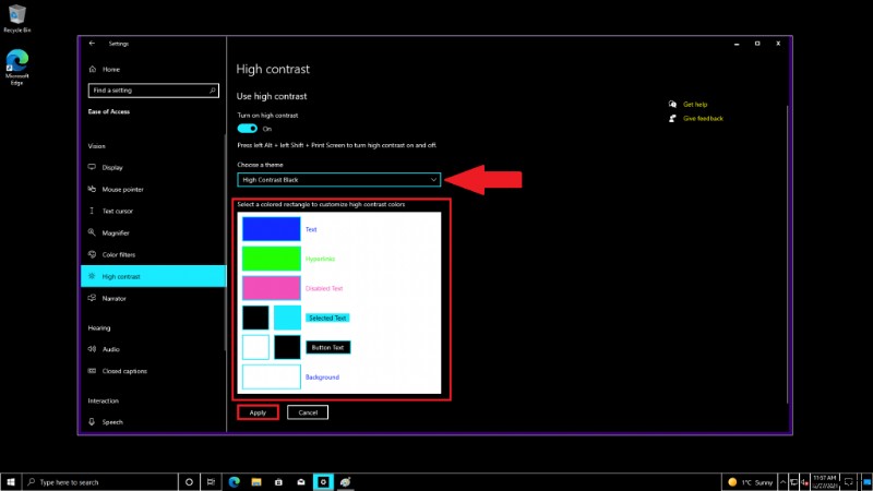 Windows 10/11でハイコントラストテーマを有効化・無効化・カスタマイズする方法