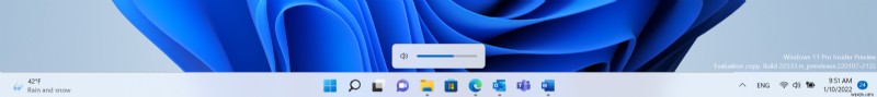 Windows 11 Insider ビルド 22533 配信開始——音量・輝度のフライアウトメニューが新デザインに刷新