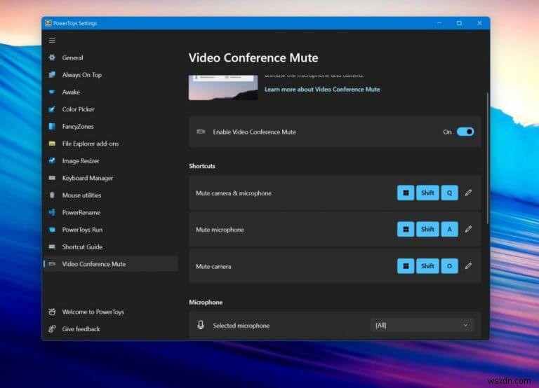 PowerToysでWindowsのマイクとカメラをワンタッチでミュートする方法