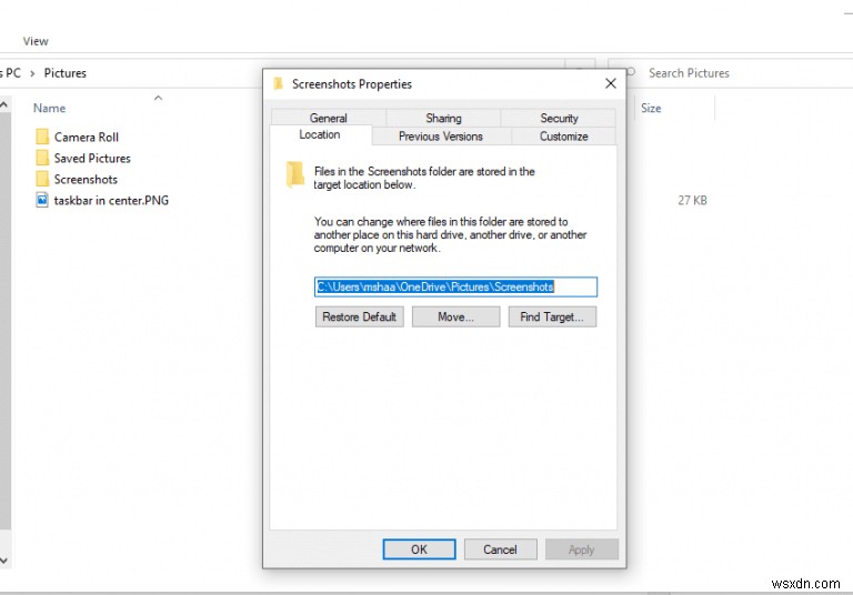 Windows 10 / 11でスクリーンショットの保存場所を変更する方法