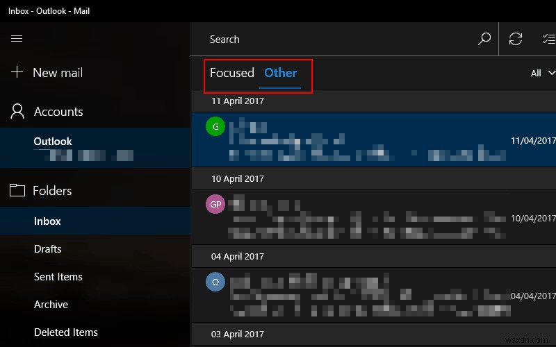 Outlookの「優先受信トレイ(Focused Inbox)」を無効にする方法