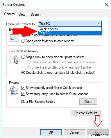Windows 10でファイルエクスプローラーの起動画面を「PC」に変更する方法
