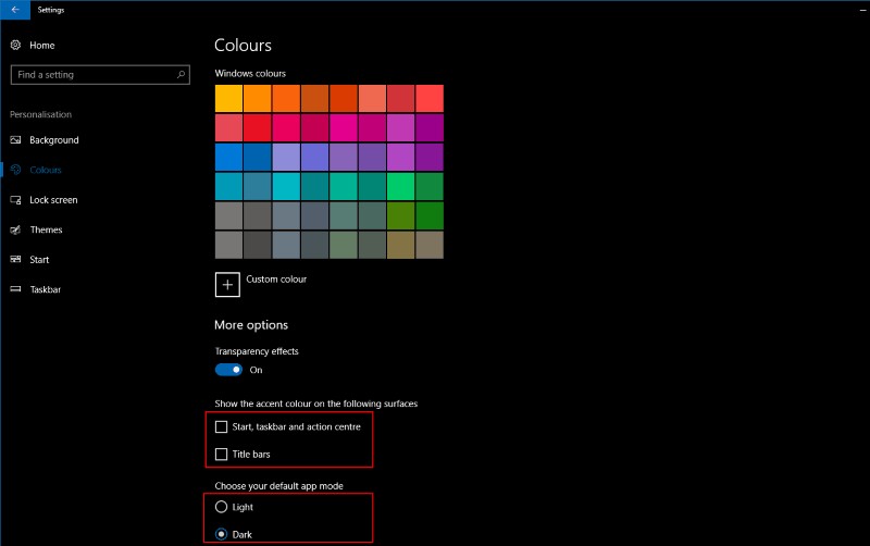 Windows 10 Creators Updateで独自のアクセントカラーを設定する方法