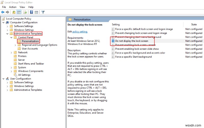 Windows 10のロック画面を無効にして、パスワード入力画面へ直接アクセスする方法