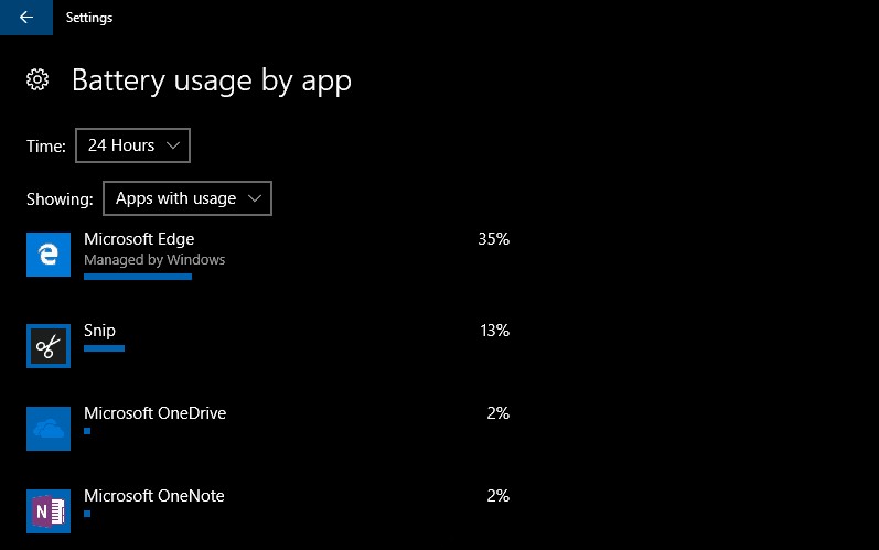 Windows 10 / Windows 10 Mobileでアプリのバッテリー消費を確認・制限する方法
