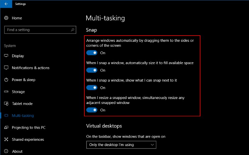 Windows 10のスナップ機能でアプリを画面に並べる方法|2分割・4分割レイアウトの使い方