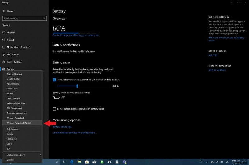 Windows 10でバッテリーレポートを生成して確認する方法