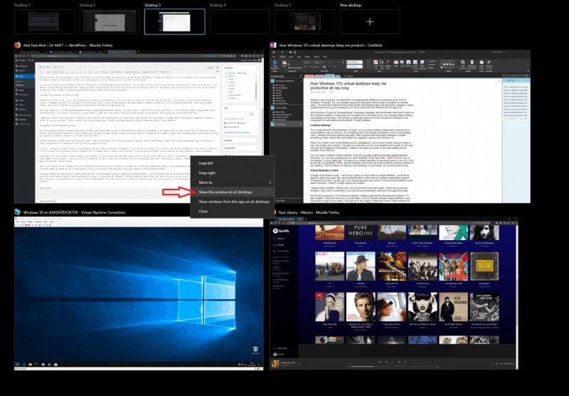 Windows 10の仮想デスクトップで1日中生産性を維持する方法