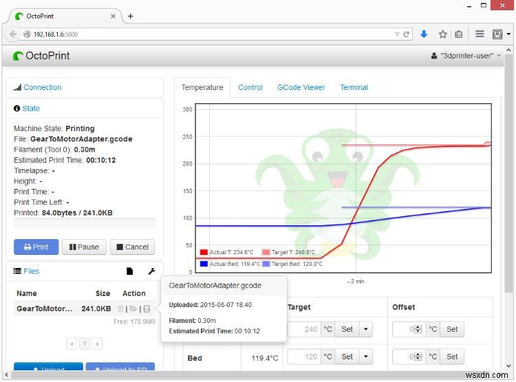 Raspberry PiとOctoPrintで3Dプリンターを快適に制御する方法