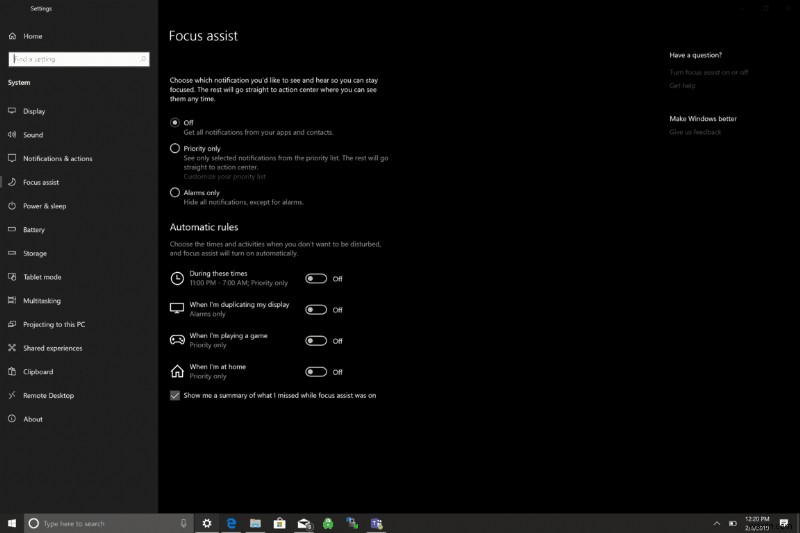 作業に集中!Windows 10の通知を一時停止・完全オフにする2つの方法
