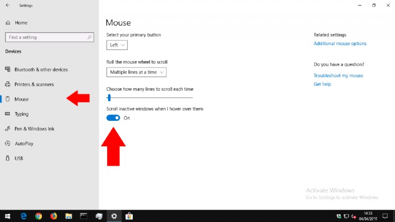 Windows 10で非アクティブなウィンドウのスクロールを無効にする方法