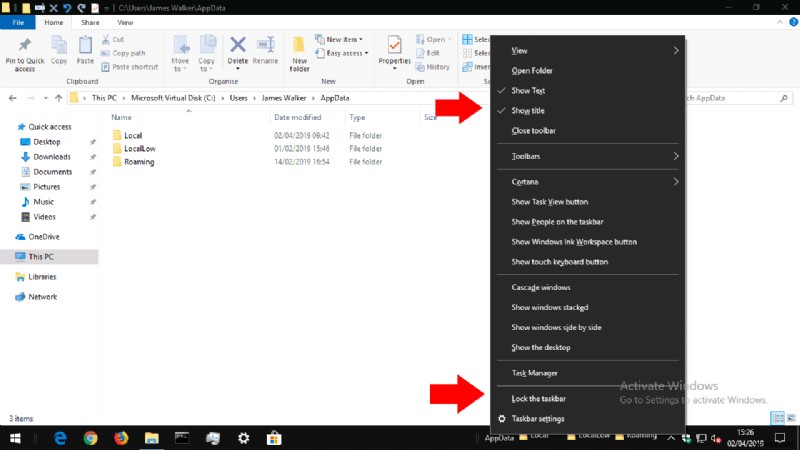 Windows 10のタスクバーにツールバーを追加・作成する方法