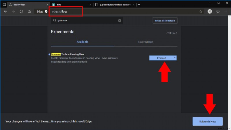 【図解】Chromium版Edge Insiderの閲覧ビューで文法ツール(Grammar Tools)を有効にする方法