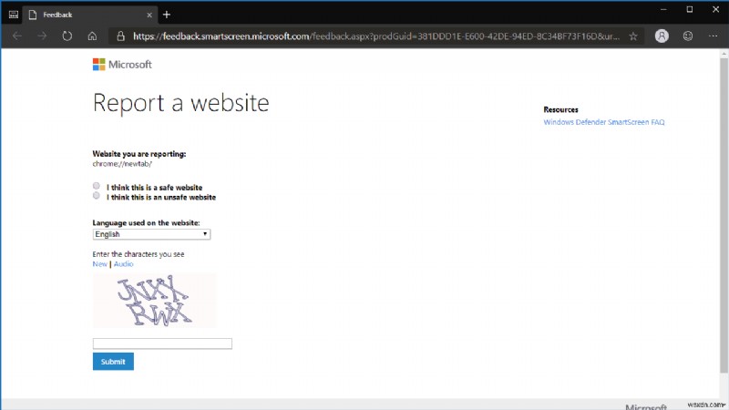 Microsoft Edge Insiderで危険・悪意のあるWebサイトを報告する方法