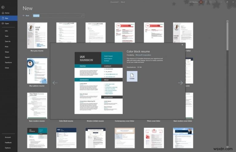 Office 365 の Word でプロ品質の履歴書を作成する方法【テンプレート&アシスタント活用ガイド】