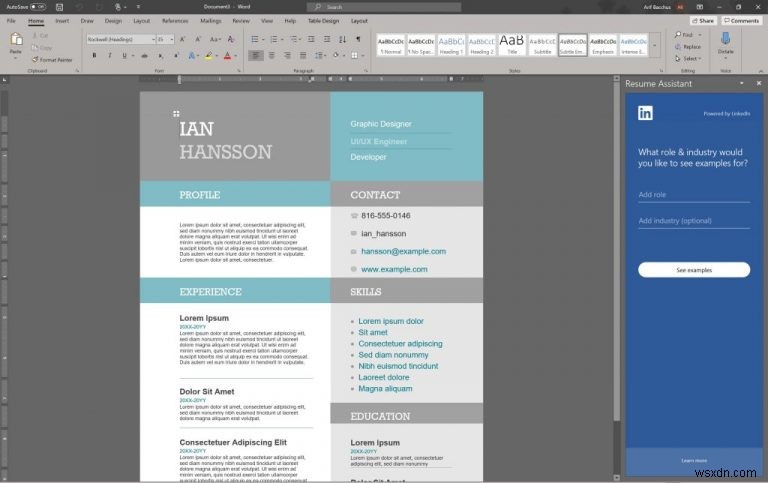 Office 365 の Word でプロ品質の履歴書を作成する方法【テンプレート&アシスタント活用ガイド】