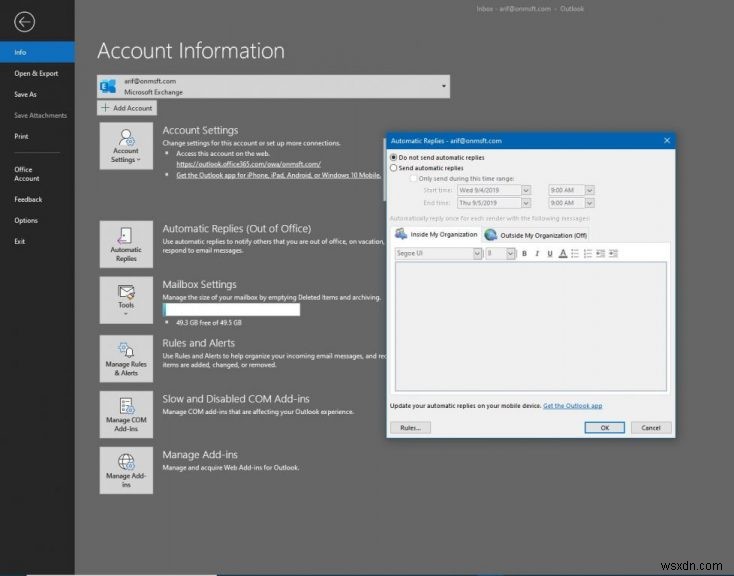 Office 365のOutlookでメールアカウントを設定・管理する方法