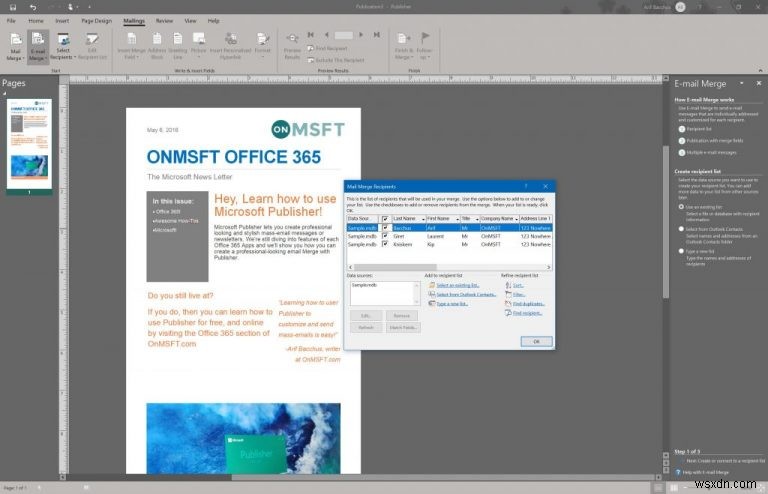一斉メールを送りたい方必見!Microsoft Publisherでメールマージ(差し込みメール)を作成する方法