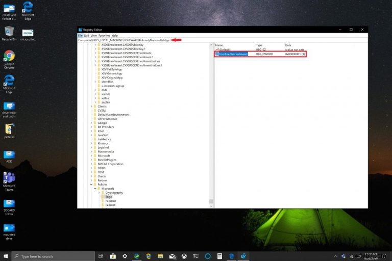 Microsoft Edge のベータ版・Dev版・Canaryビルドでスマイリー顔のフィードバックボタンを削除する方法