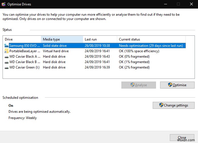 Windows 10でストレージドライブのパフォーマンスを最適化する方法