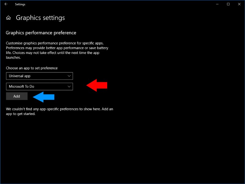 Windows 10でアプリごとのグラフィックスパフォーマンスを設定する方法