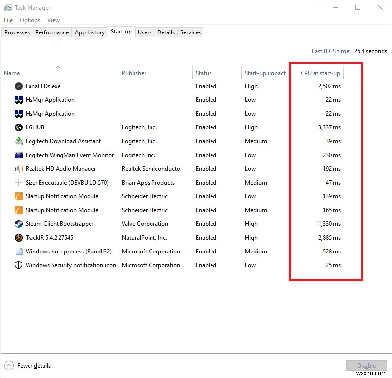 Windows 10でスタートアッププログラムの読み込み時間を確認する方法