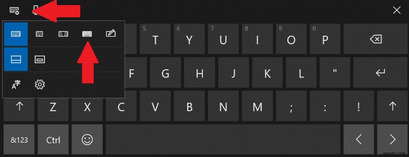 Windows 10で完全なタッチキーボードレイアウトを有効にする方法