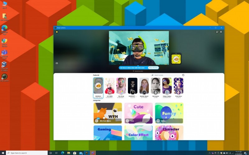 Windows 10でSnap Cameraを使ってMicrosoft Teamsの通話を盛り上げる方法