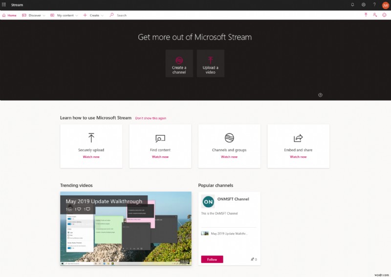 Microsoft Streamでリモートワーカーと動画コンテンツを共有する方法
