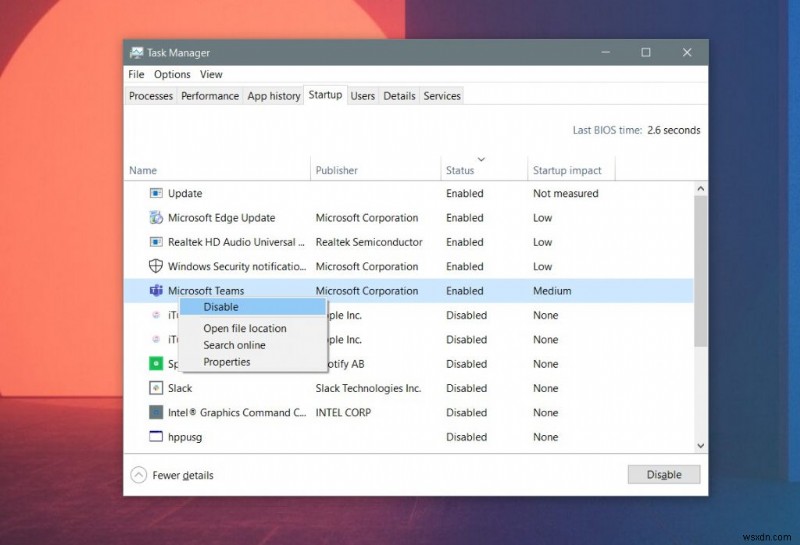 Windows 10でMicrosoft Teamsの自動起動を無効にする2つの方法