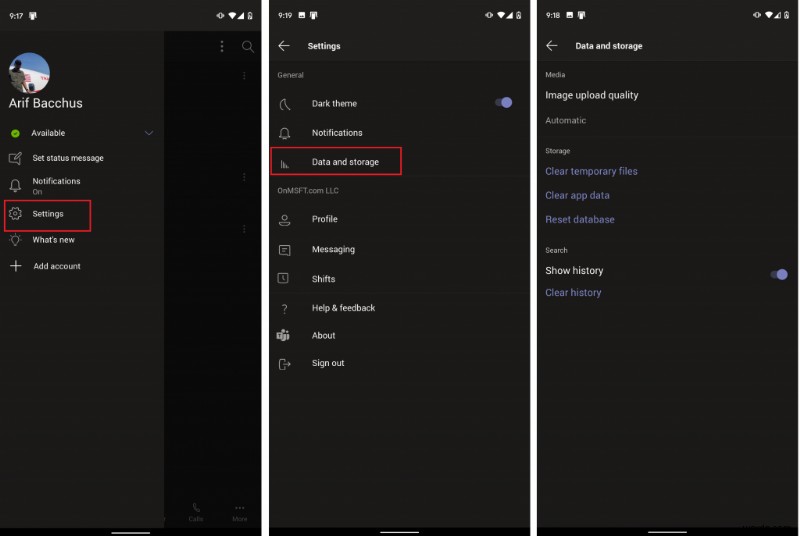 iOS・AndroidでMicrosoft Teamsのデータとストレージを管理し、アプリをクリーンアップする方法