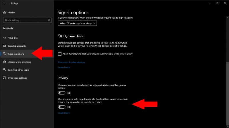 Windows 10でログイン後にアプリが自動再起動されるのを防ぐ設定方法