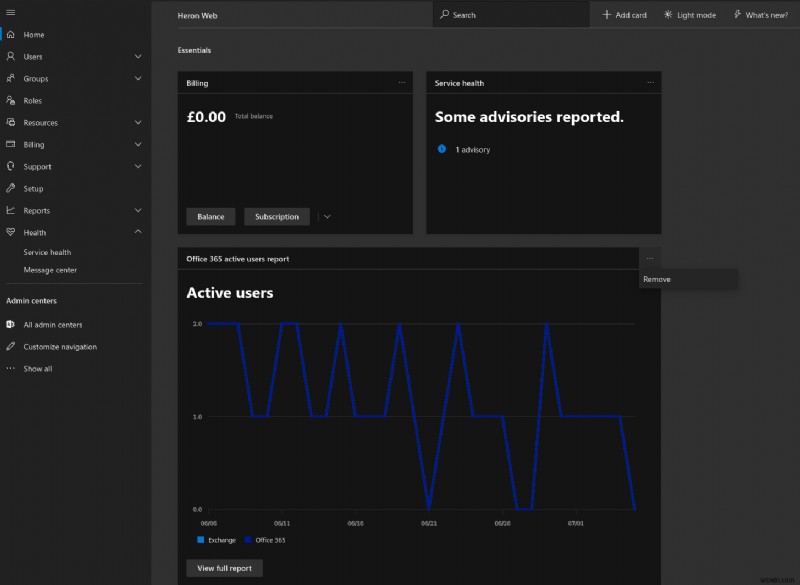 Office 365 管理センターのホーム画面をカスタマイズして使いこなす方法