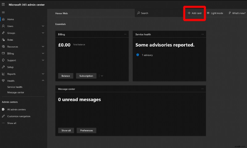 Office 365 管理センターのホーム画面をカスタマイズして使いこなす方法