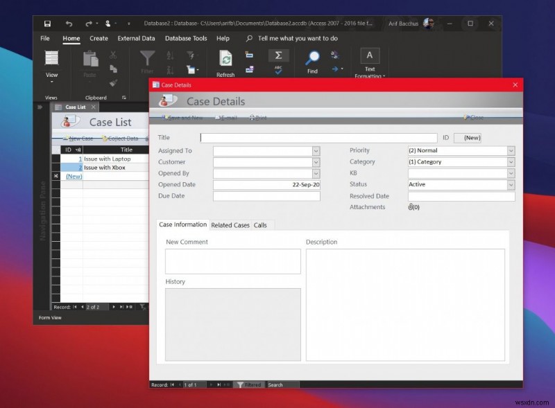 Microsoft Accessで中小企業向けの顧客サービスデータベースを作成する方法