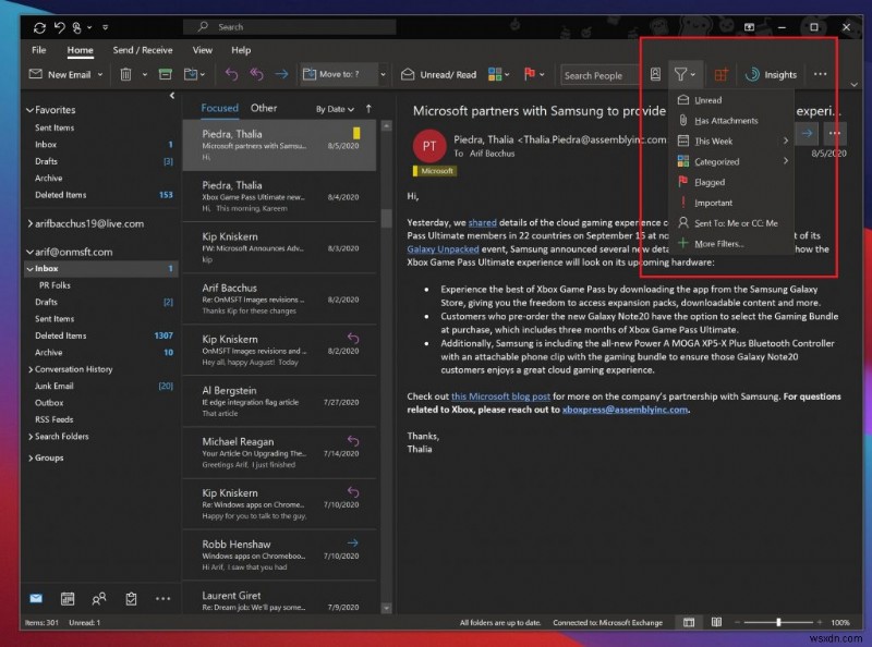 Windows 10のOutlookでメールを効率よく管理する方法|押さえておきたいベストプラクティス